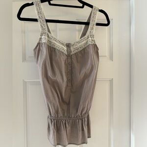 Cotten & lace tank top Sz S